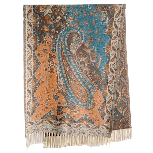 Châle texture cachemire automne hiver GFM® idéal pour les sorties en ville et le bureau