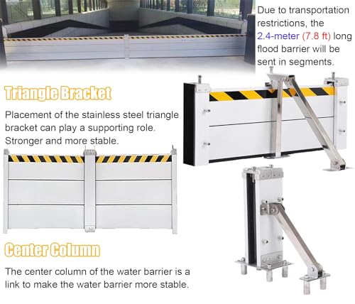 Barrière anti-inondation pour porte d'un mur mobile étanche - 7