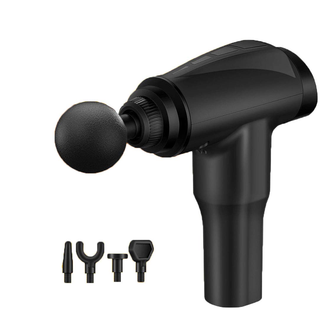 Cabezales de Masaje Pistola con cancelación Opcional sin escobillas reemplazables Touch indicador de Ruido de Pantallas de visualización Held Mini,Black