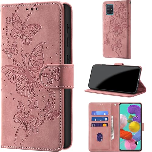 for Samsung Galaxy A51 Wallet Case Flip Pink