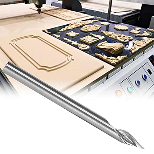 V-Nut-Gravur-Bit 3,175 X 30 ° X 0,1 X 40 L Spiralförmige 30-Grad-V-Nut-Gravurwerkzeug-Fräser für Holzschnitzarbeiten