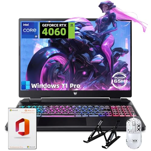 Image of acer Predator Helios Neo-16 Gaming Laptop - 16 inch WUXGA 165Hz Display, Intel Core i9-14900HX, NVIDIA GeForce RTX 4060, 64 GB DDR5 RAM, 1 TB SSD, Lifetime Microsoft Office 2021 & Windows 11 Pro