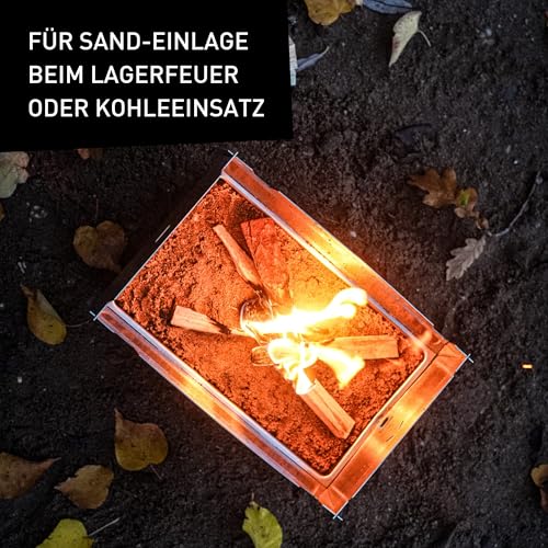 SKOTTI Pool, Edelstahl Fettauffangschale für Alten Grill, schützt vor Fett & Verschmutzungen Grill Zubehör