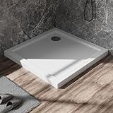 Goodyo 32 in x 32 in Corner Drain Shower Base in White