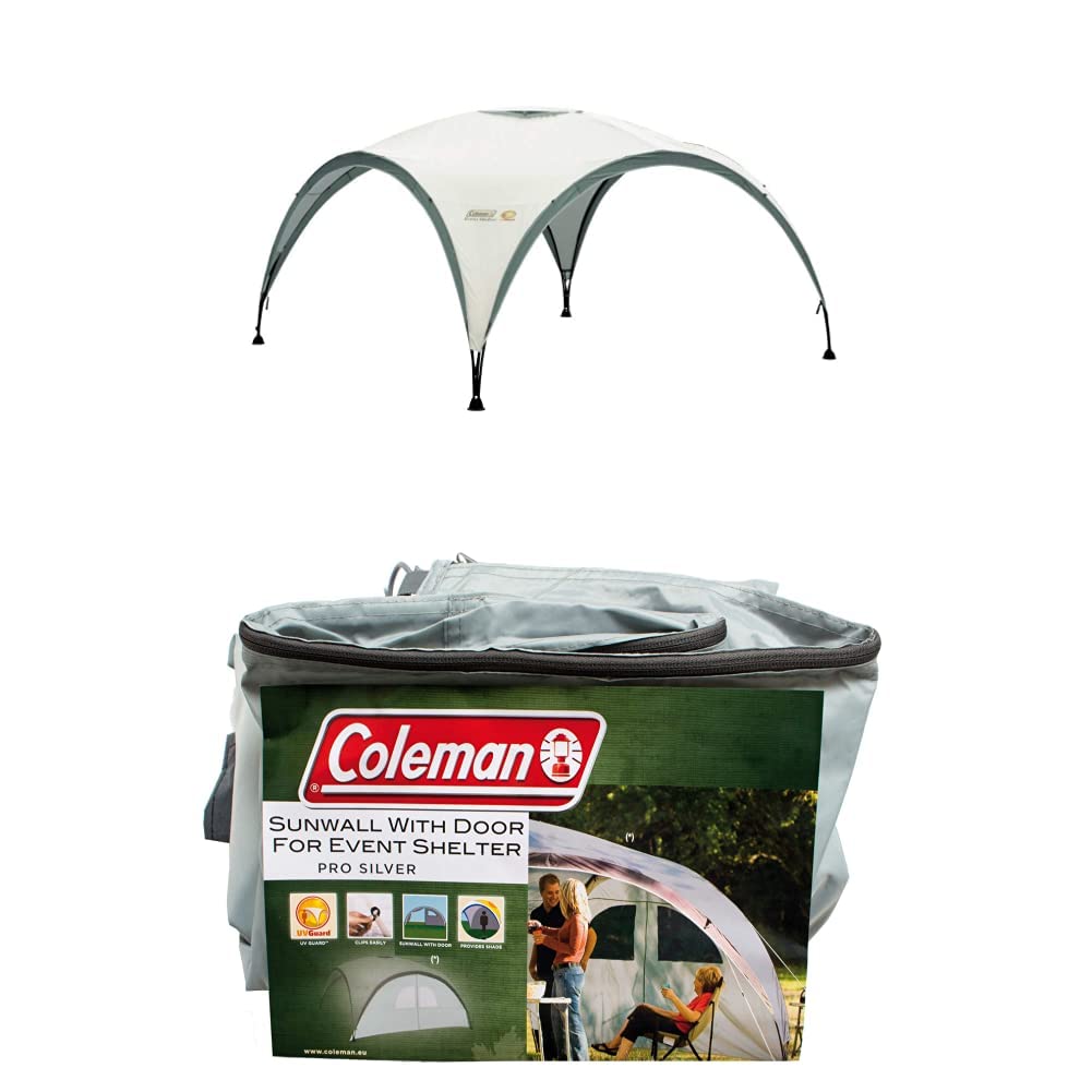 Coleman Carpa Event Shelter XL, Cenador para festivales, jardín y camping + panel lateral con ventanas y puerta
