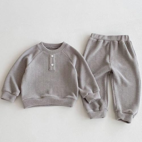 Tenue à capuche manches longues ensemble deux pièces ample et confortable - 3