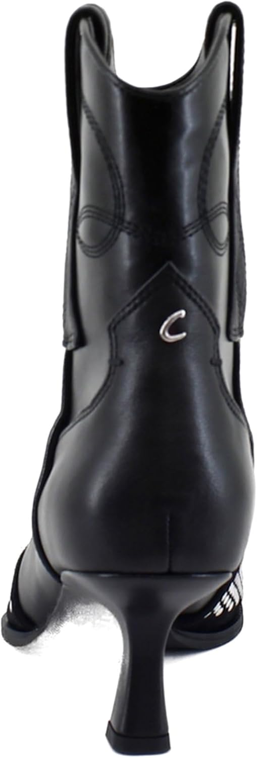Circus NY by Sam Edelman Women's Yolanda Western Boot Black Leather Stud 12 Medium