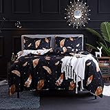 QXbecky Juego de Ropa de Cama lenguaje de Flor de Leopardo S