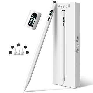 Digiroot iPad Apple Pencil 2025-2018, LED Power Display Dual-Tip Stylus Pen with 3X Fast Charge, Compatible for iPad A16 11/10/9/8/7/6, Pro 11"/12.9"/13''/M4, Air M3/M2/5/4/3, Mini 7/6/5 - Amazon product rated Grade A