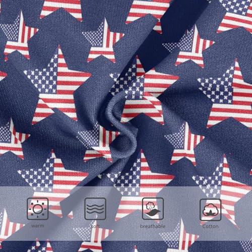 Joisal American Flag Stars Navy Blue Girl Panties Cute Toddler Girls Underwear Cotton Animals Briefs Underpants 2t3