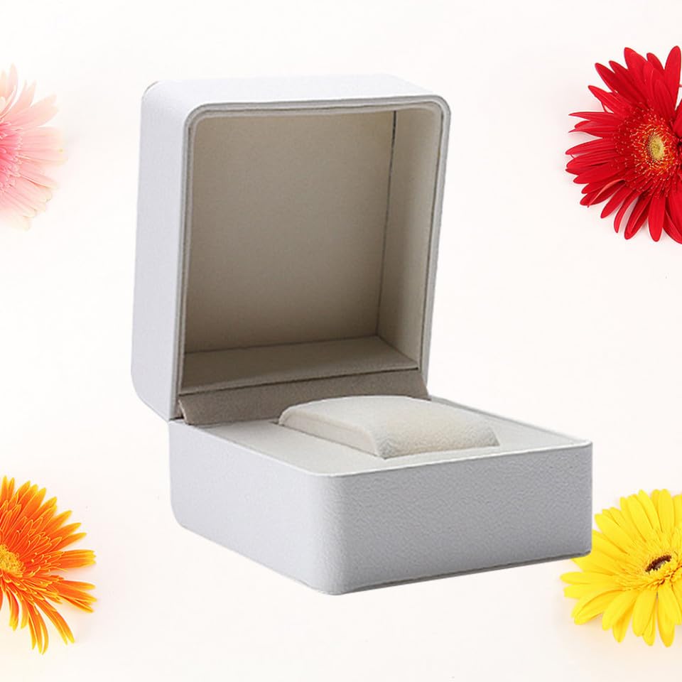 Boîte de rangement pour montres en PU blanc GALPADA 2 pièces