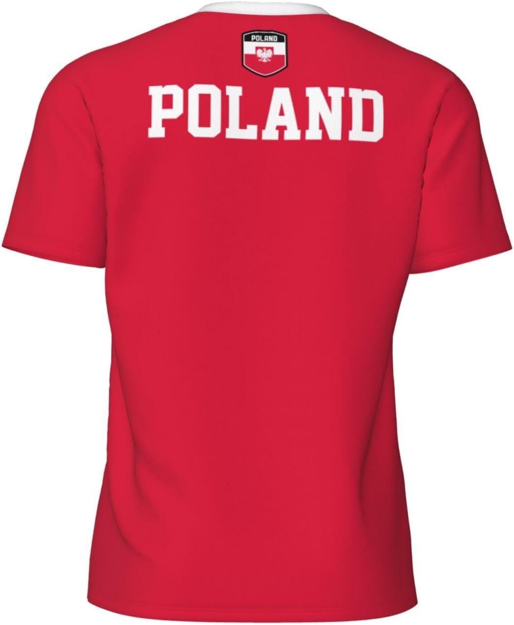 Poland Flag Grain Sports Mesh T-Shirt Retro Jerseys for Running Soccer