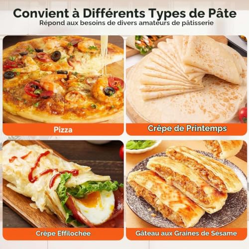 Presse à Tortilla, Fabricant De Tortilla Manuel machine a tacos Presse à Tortillas Résistant Appareil pour Quesadillas et Tortillas, Presse Tacos pour Tortilla à la Farine (16cm Argent) – vue 5