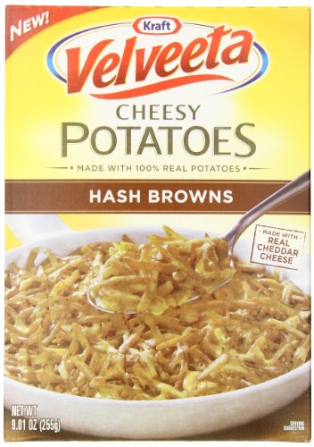 Velveeta Kraft Cheesy Potatoes Box, Hash Browns, 9.01 Ounce (Pack of 6)