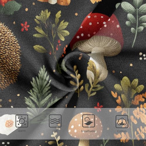 Wusikd Cute Hedgehogs Girls' Underwear Cotton Mushrooms Snails Girls Briefs Soft Toddler Underwear 2T3