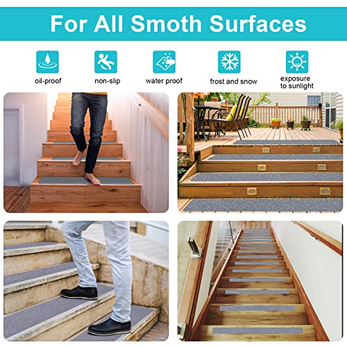 Image of Anti Slip Tape, Waterproof Self Adhesive Grey 12 inchx32.8Ft Grip Tape | Heavy-Duty High Traction Tape, Wear Resistant Indoor & Outdoor Stairs, Ramps, Walkways, Skateboards