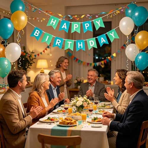 Image of Happy Birthday Banner Birthday Party Supplies (Blue 1)