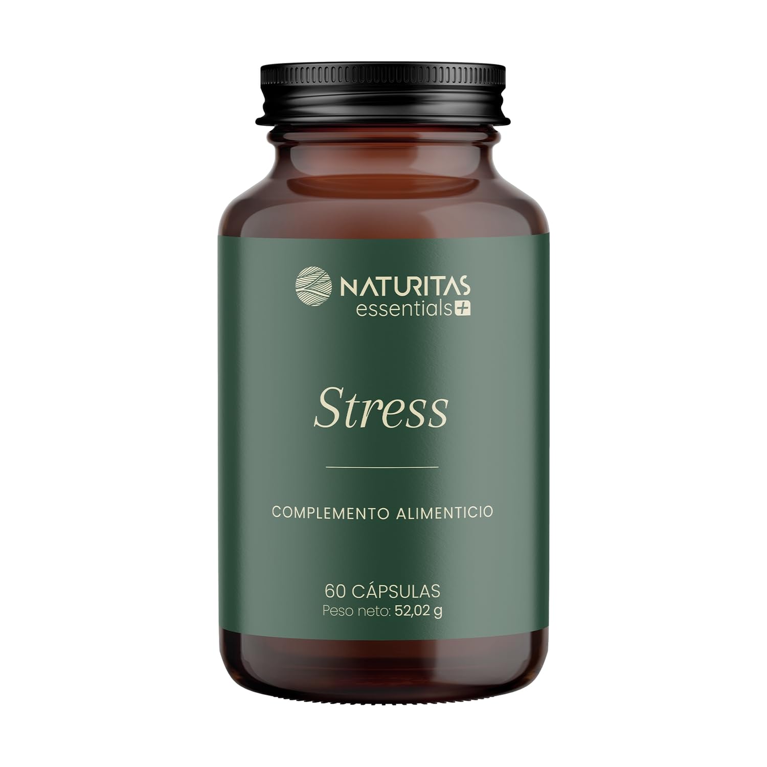 Stress - Ashwagandha, Rodiola, GABA y Hongos Medicinales | 60 cápsulas | Naturitas Essentials | Ashwagandha + Rodiola + GABA | Fórmula adaptógena anti-estrés | Fitoterapia