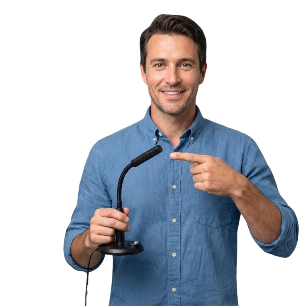 Drumstone (𝐒𝐩𝐞𝐜𝐢𝐚𝐥 𝟏𝟓 𝐘𝐞𝐚𝐫𝐬 𝐖𝐚𝐫𝐫𝐚𝐧𝐭𝐲 360° USB Desktop Microphone with Noise Reduction, Plug and Play Mic with Flexible Gooseneck for Gaming, Online Meetings,-picture-38