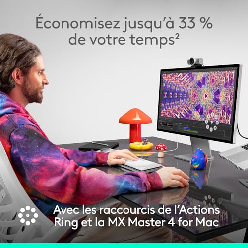 Logitech MX Master 4 for Mac souris Bluetooth ergonomique clavier AZERTY - 3