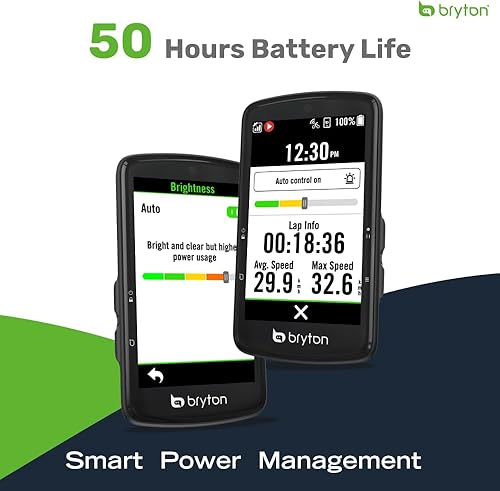 Miniatura 5 de Bryton Rider S810 3.5 pulgadas pantalla táctil GPS para bicicletacomputadora de ciclismo, batería de 50 horas, mapas y navegación fuera de línea,