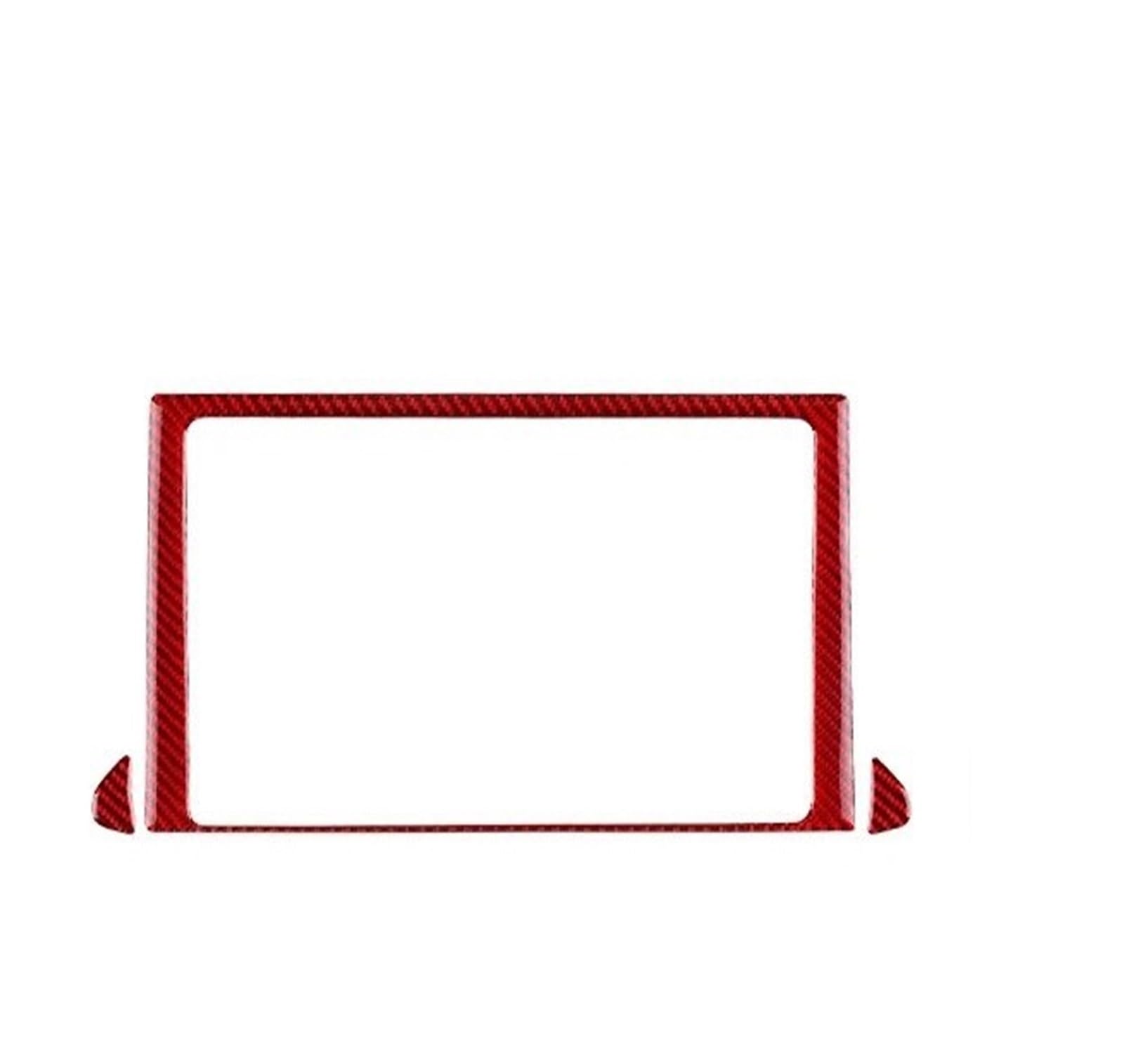 Car Interior Moulding Trim for Toyota for RAV4 XA50 2019-2025 LHD RHD Car Center Navigation Screen Trim Real Soft Carbon Fiber Sticker Interior Accessories(Red Carbon)