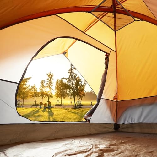 Image of 3-Season Lightweight Camping Tent for 2 Persons Waterproof Wind Resistant Outdoor Shelter Double Layer Backpacking Hiking Adventure Trekking Portable Compact Durable Easy