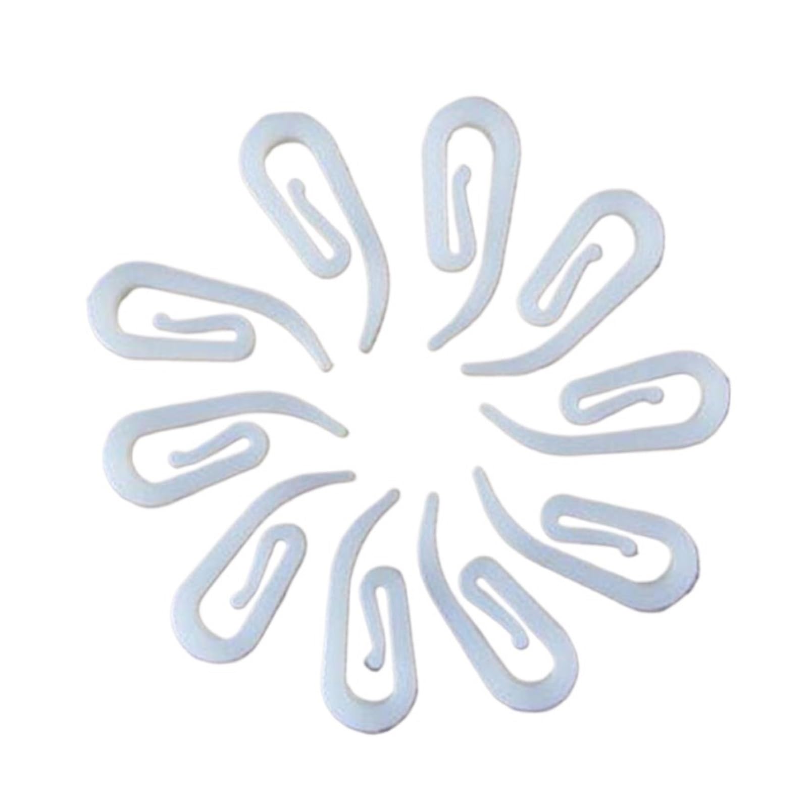 Curtain Hooks 200PCS Curtain Hanging Hooks Ring Window Hanger White Plastic Hook For Home Office Accessories