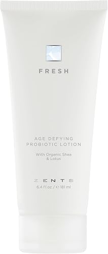 Zents Age-Defying Probiotic Body & Hand Lotion (Fresh) | Moisturizing Lotion with Hyaluronic Acid & Organic Shea Butter | Nourishes & Hydrates Skin | 6.4 fl oz