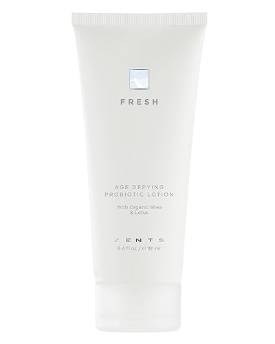 ZENTS Loción probiótica Age Defying fragancia fresca crema antienvejecimiento para el cuerpo y las manos con manteca de karité orgánica y ácido