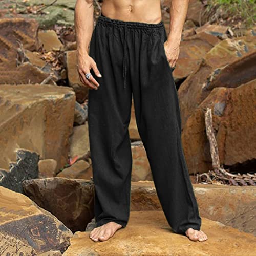 Men Spring Summer Trouser Pants Casual Loose Pant Solid Sports Full Length Fashion Pant with Pocket Track Pants Mens Pants3