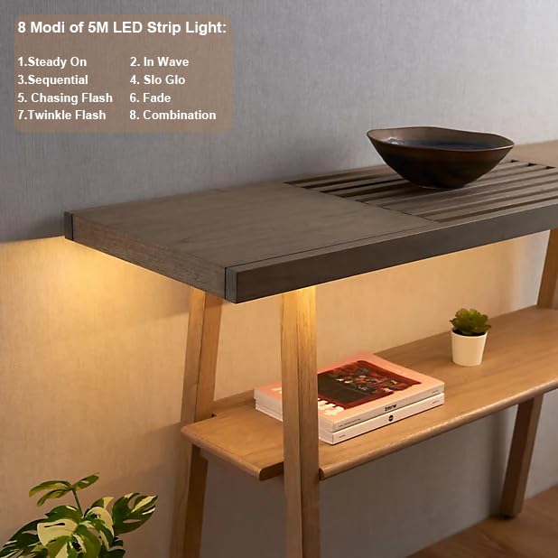 CCILAND LED Streifen 5M 150 LED Strip Batteriebetrieben Timer – Ansicht 4