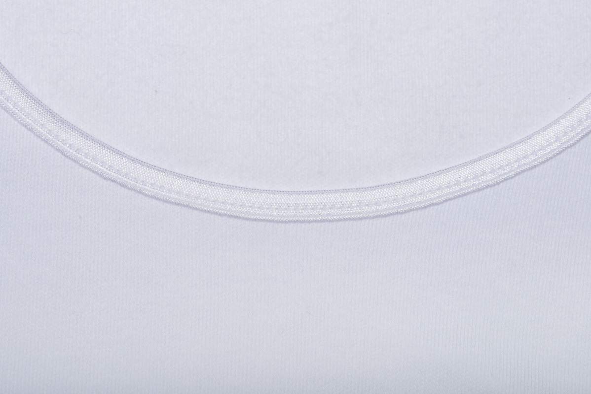 New Day intimo eccezionale Made in Italy – Pack de 3 Camisetas Interiores Tipo Canotta para Mujer de Tirante Ancho con Encaje de macramé o Ribete Satinado en 100% algodón