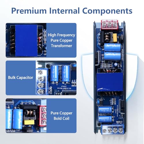 24v 100w led power supply ultra slim transformer 100-265v ac to dc 42a converter quiet low volt driver constant voltage adapter for strip lights lamp