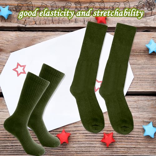 21 Pairs Army Green Socks Military Sock Warm Military Boots Socks for Men Women Soldiers Policemen Firefighter Working Outdoor Sports4