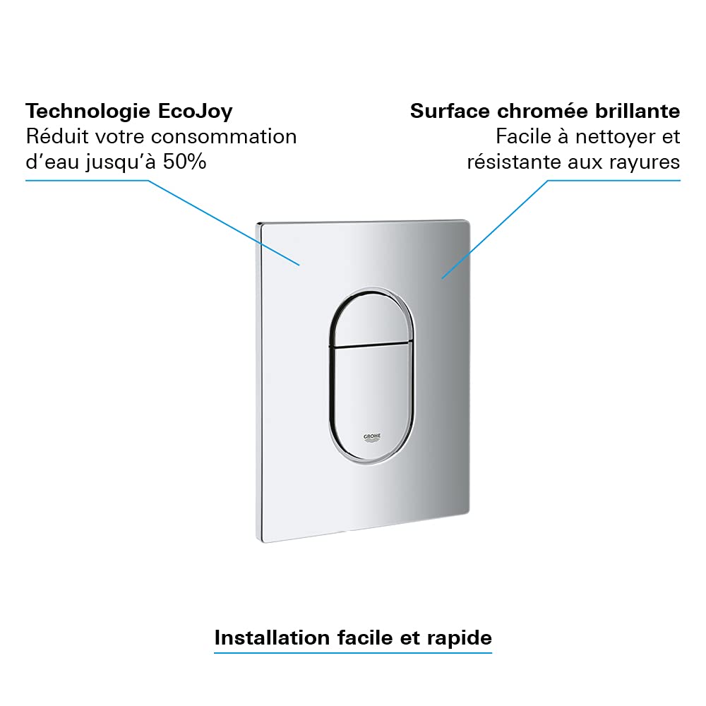 GROHE Plaque de commande Arena Cosmopolitan Chromé 38844000 (Import Allemagne)