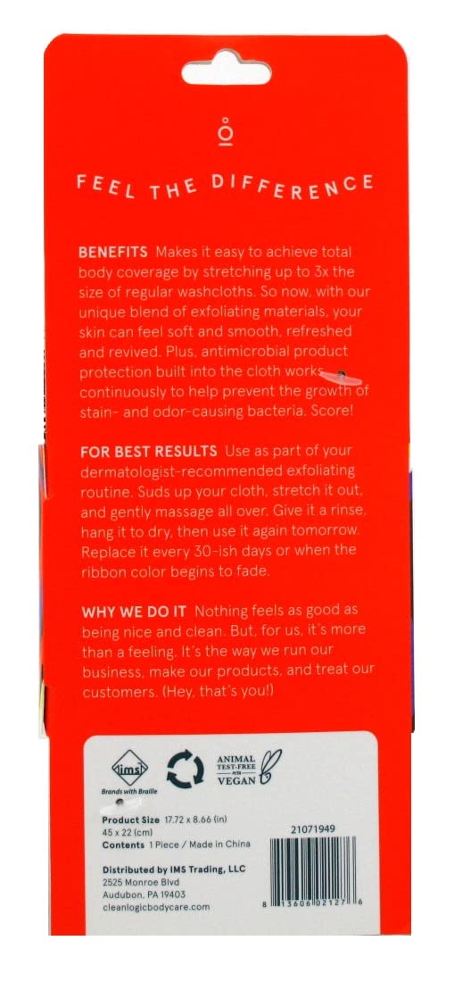 Clean Logic Sport Exfoliating Stretch Cloth (Pack of 6)