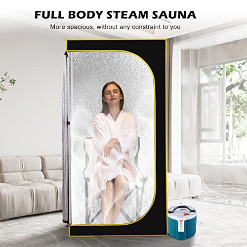 Amocane Portable Steam Sauna With 1000W Steam Generator, Full Body Personal Sauna Spa For Home, Indoor Saunas Tent With Remote Control For Relaxation & Detox (33.8” X 33.8” X 65.7”) #TOP1