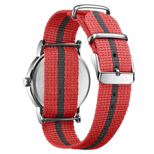 Image of LN LENQIN Mens Watches Unisex Military Sport Nylon Strap Stylish Luminous Fashion Analog Quartz Watch for Men Waterproof Army Tactical Casual Wristwatch