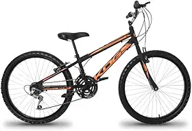 Bicicleta KOG BIKES Infantil Aro 24 Masculina 18 Velocidades Com Freio V-Brake,Preto Laranja