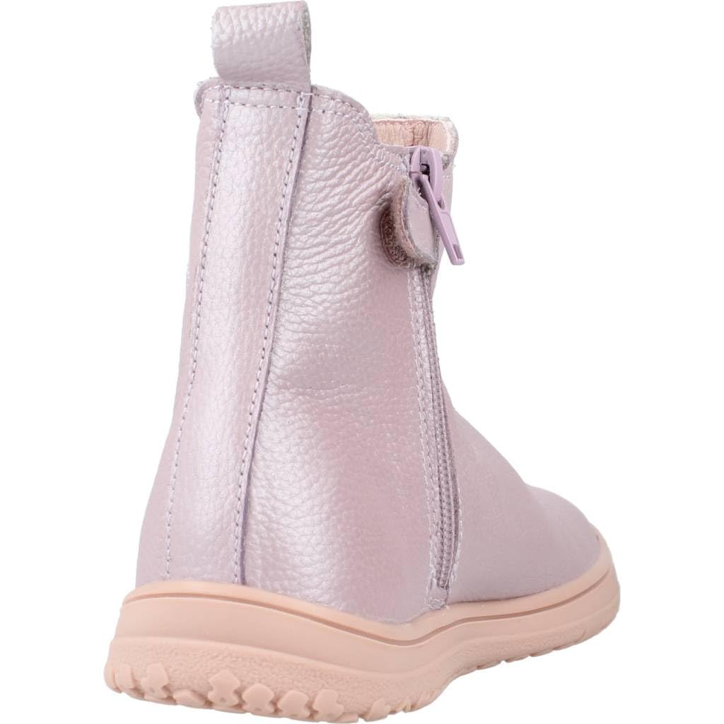 Pablosky Botas de Niña rosas de Piel con Cremallera
