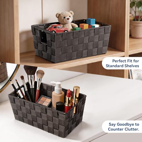 Image of Whitmor Woven Strap Small Storage Tote - Espresso (6581-2712-ESPR)