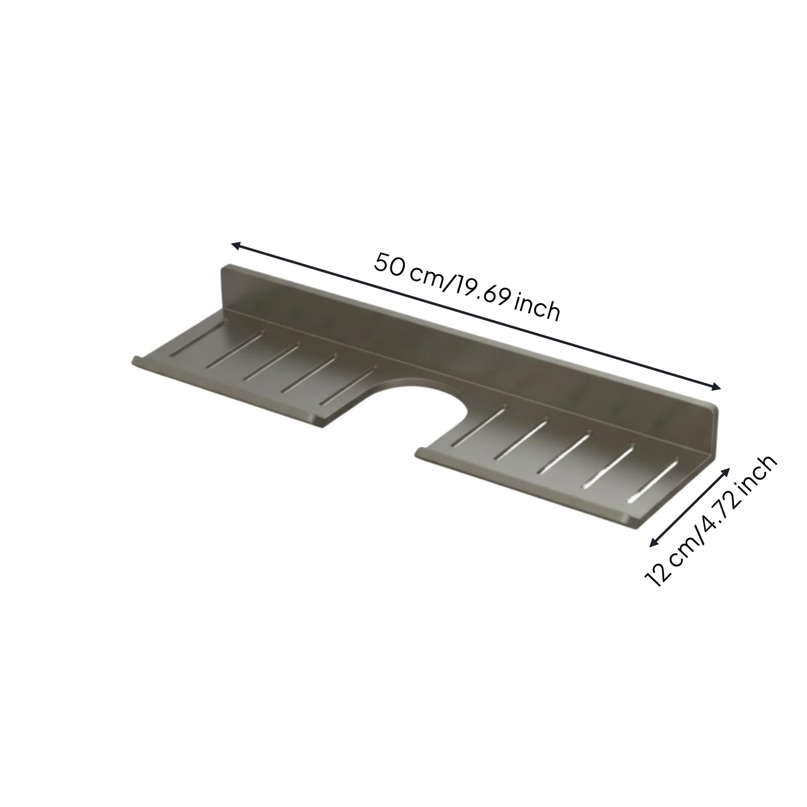 Estante sobre Lavabo sin Taladro Estante Aluminio Aeroespacial Ahorra Espacio Estantería para Baño, 50 Cm