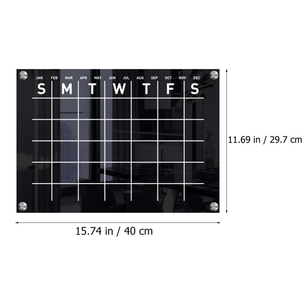Acryl Notizplaner Wandkalender zum Aufhängen Schwarz 1 Satz