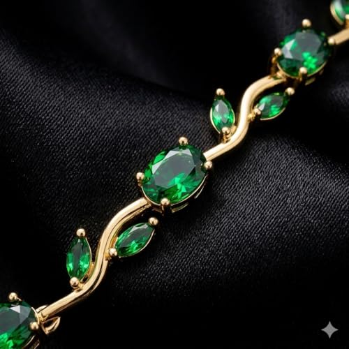 Image of 18K Gold Plated Stylish Chain Bracelet for Women & Girls | Trendy Unique Diamond Tennis Charm Link Tulip Everyday Instagram Viral Jewellery