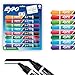 EXPO 1944658 2-in-1 Dry Erase Markers, Chisel Tip, Assorted Colors, 8-Count