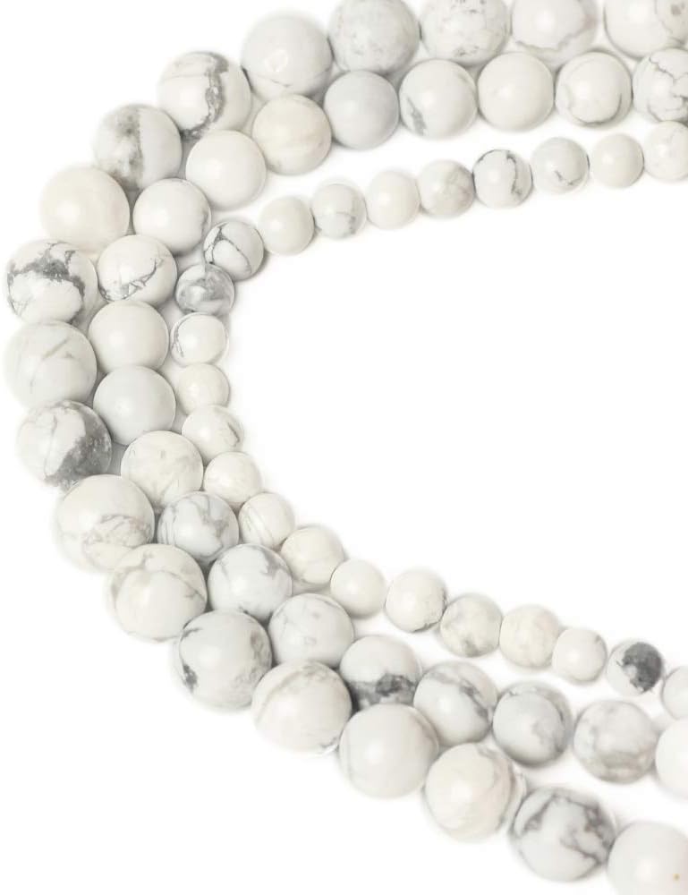 10mm Natural White Howlite Turquoises Round Loose Beads for Jewelry Making