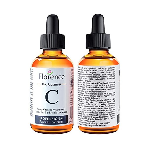 Größe 60 ml. BIO Hyaluron Serum mit Vitamin C/E Hochkonzentriert. Dermaroller geeignet. Gesichtsserum mit Organischen… – Bild 3