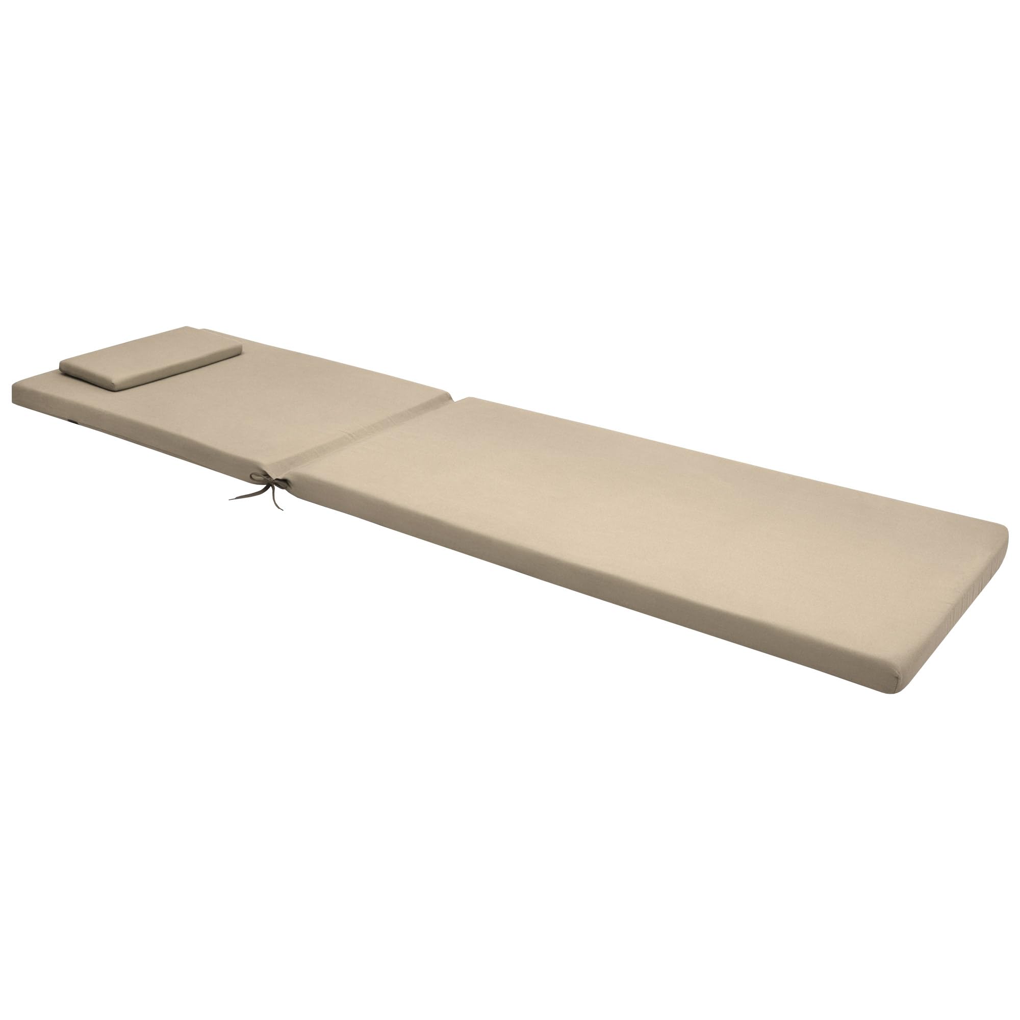 Beautissu Lot de 2 Coussin Bain de Soleil 200x60x5cm Loft RL – Résistance UV Matelas Transat Exterieur Coussin Chaise Longue avec Fermeture Éclair – Nature