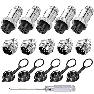 Aiqeer 5 Stück GX16 Aviation Kabelverbinder